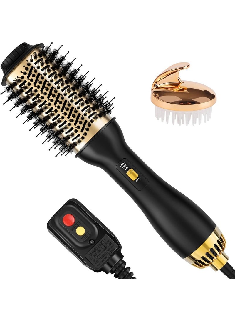 Bukela 4-in-1 Hot Air Brush,Oval Barrel,Ceramic & Negative Ion,3 Heat Settings,120-Volt - Image 1