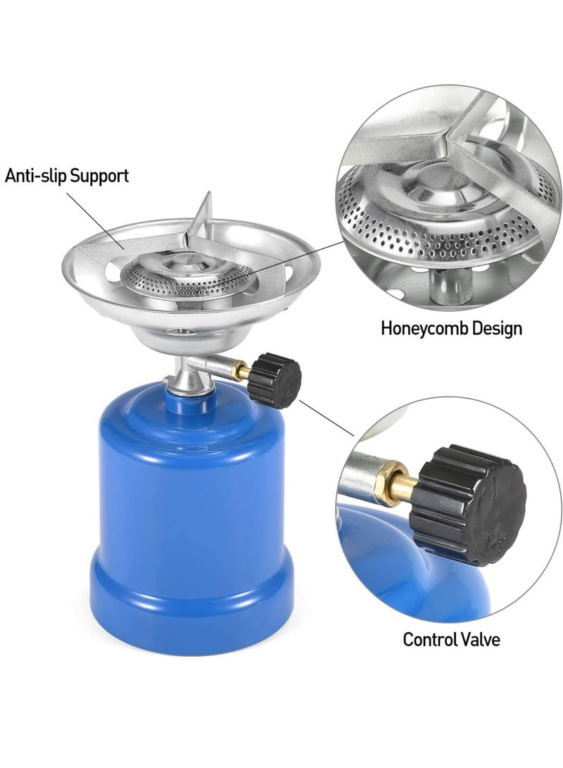 بامير موقد غاز محمول 2800 وات خفيف الوزن، موقد تخييم قابل للطي مع إشعال إلكتروني للتنزه في الهواء الطلق وحقيبة الظهر والصيد والطهي، متوافق مع خرطوشة البيوتان 190 جرام. - Image 4