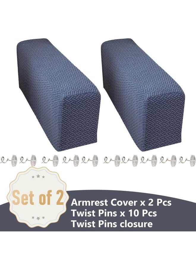 Yoovat Magic Sofa Arm Covers Recliner Couch Armrest Covers Chair Arm Covers Protectors (Texture-Ivory White, Medium (Set of 2)) - Image 2