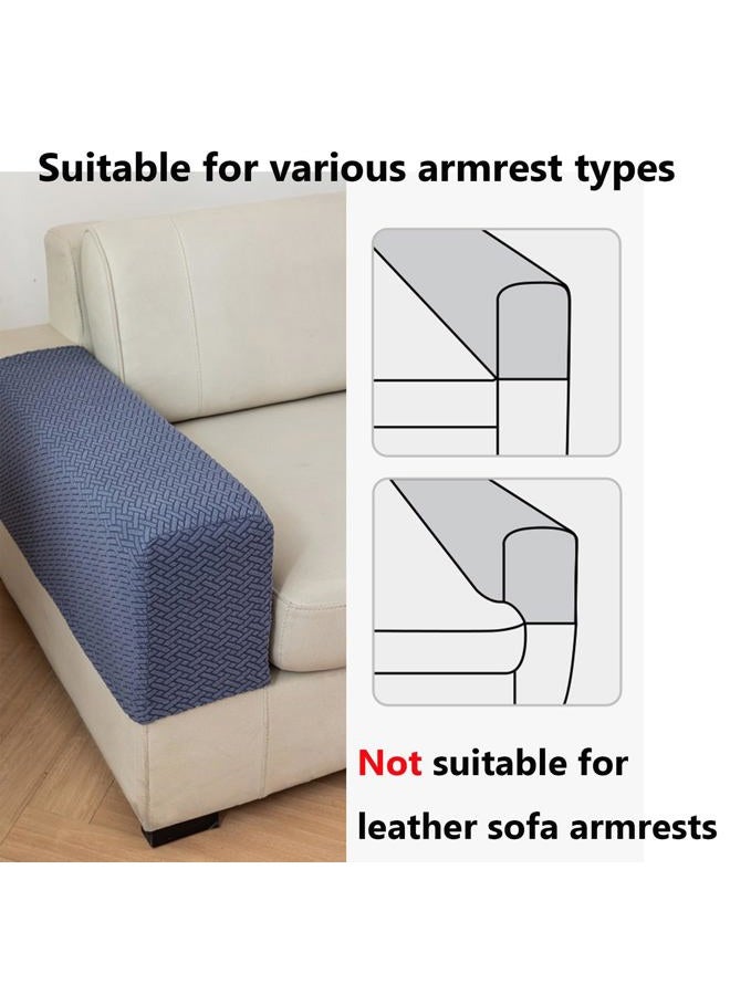 Yoovat Magic Sofa Arm Covers Recliner Couch Armrest Covers Chair Arm Covers Protectors (Texture-Ivory White, Medium (Set of 2)) - Image 4