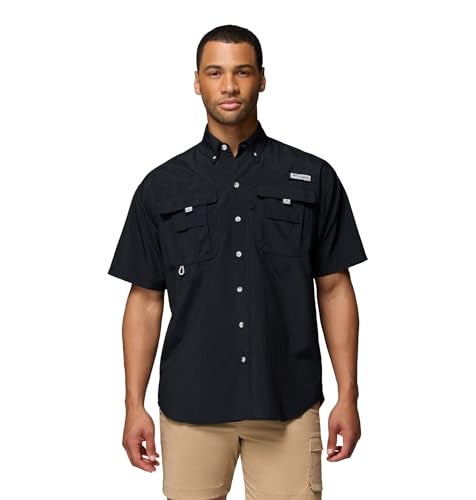 Columbia Mens PFG Bahama II Short Sleeve Fishing Shirt Black Medium - Image 1