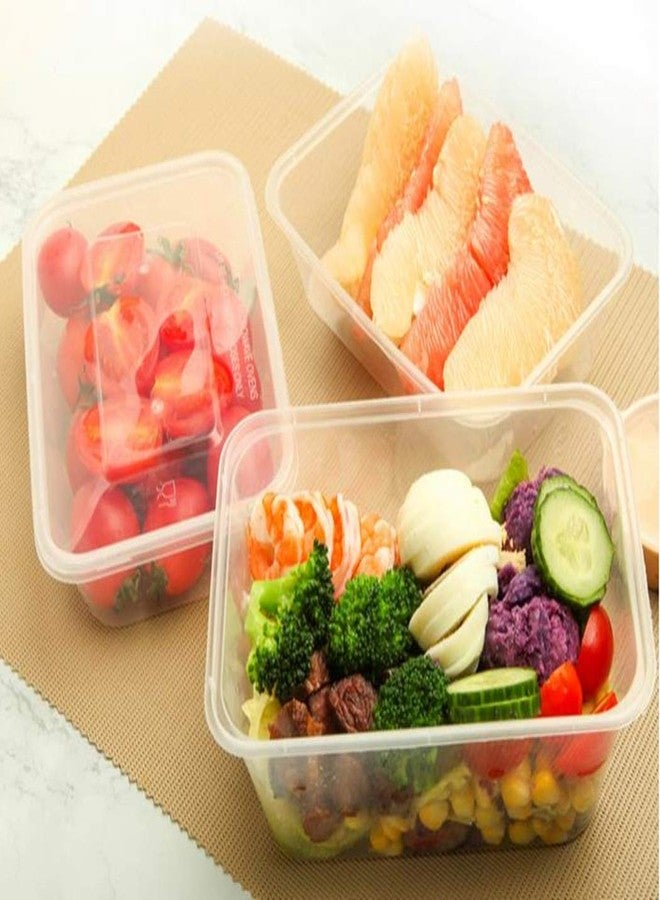 HOMEE Meal Prep Containers, 50 Pack- 26oz Plastic Storage Food Containers with Lids, Bento Box Reuse, Refrigerator Safe, Microwave, Dishwasher Safe, Gift for Mother's Day (White) - Image 3