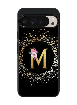 Custom Monogram Floral - M ( Black )