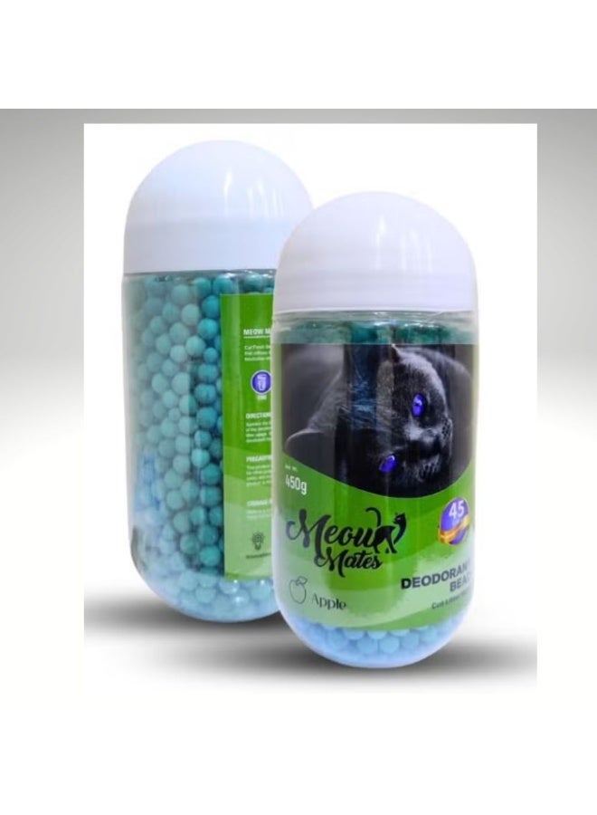 بنتونايت حبيبات مزيلة للروائح Meow Mates 450 جرام – برائحة التفاح - Image 1