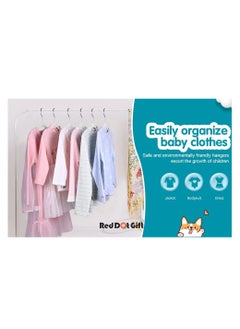 Red Dot Gift 50-Pack White Velvet Kids Hangers - (35cm / 14 Inch) Premium Childrens Hangers for Closet, Ultra-Thin Cute Hangers Kids Clothes Hanger, Small Hangers for Kids Clothes  - Image 2