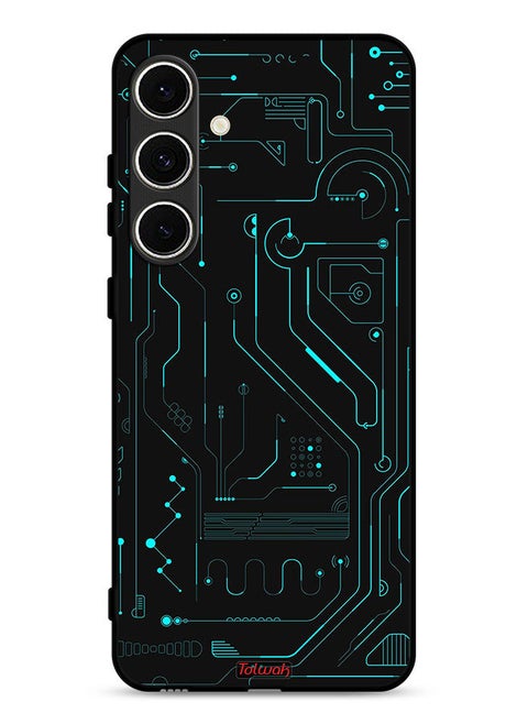 Samsung Galaxy S24 FE 5G Protective Case Cover Digital Art Circuits Minimalism Multiple Display
