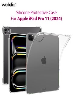 Waldic Apple iPad Pro 11 (2024) Transparent Case | Slim Flexible TPU Airbag Bumper Shock Absorption Rubber Soft Silicone Case Cover Fit for Apple iPad Pro 11 (2024)  - Image 1