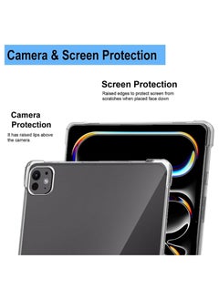 Waldic Apple iPad Pro 11 (2024) Transparent Case | Slim Flexible TPU Airbag Bumper Shock Absorption Rubber Soft Silicone Case Cover Fit for Apple iPad Pro 11 (2024)  - Image 2