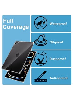 Waldic Apple iPad Pro 11 (2024) Transparent Case | Slim Flexible TPU Airbag Bumper Shock Absorption Rubber Soft Silicone Case Cover Fit for Apple iPad Pro 11 (2024)  - Image 3