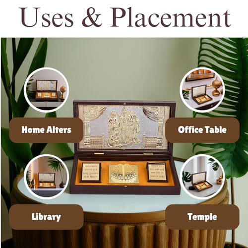 Piepot Ram Darbar Idol with Charan Paduka | Ram Darbar Idol | Charan Paduka Box for Pooja | Spiritual Pooja Item for Home | Return Gift Puja Box | Wedding Gifts & House Warming | Diwali Gifts - Image 3
