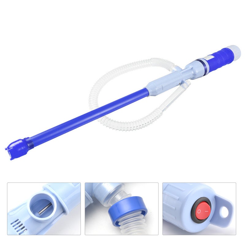 Handheld Liquid Transfer Pump: Blue Battery Powered, 9 Quarts A Minute, Multi Functional Siphon Pump - Easy Operation, Compatible With Gasoline Water Oil for Garage Home Yard Aquariums - Image 1
