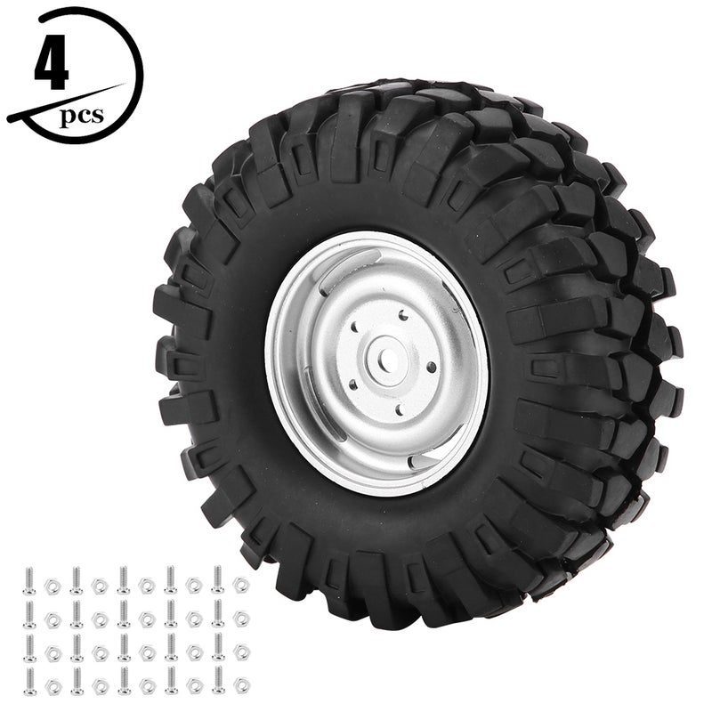 4Pcs Wheel Tyres Rubber Tires With Hubs for 1/10 Scale RC Crawler Off road Truck Car - Image 5