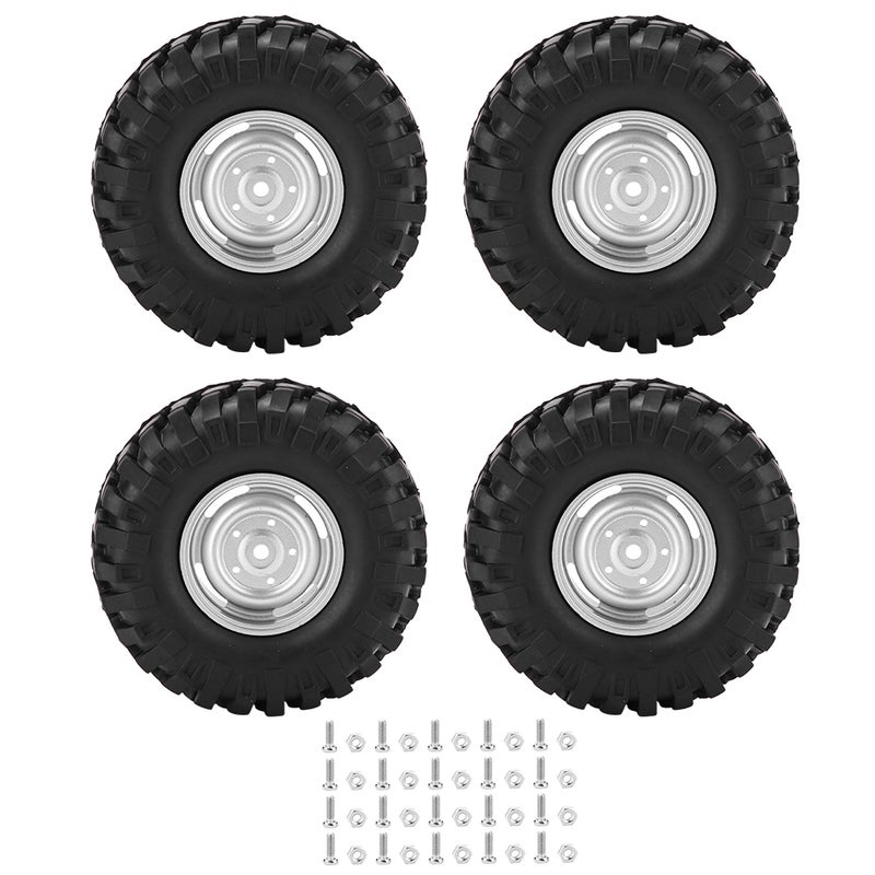 4Pcs Wheel Tyres Rubber Tires With Hubs for 1/10 Scale RC Crawler Off road Truck Car - Image 4
