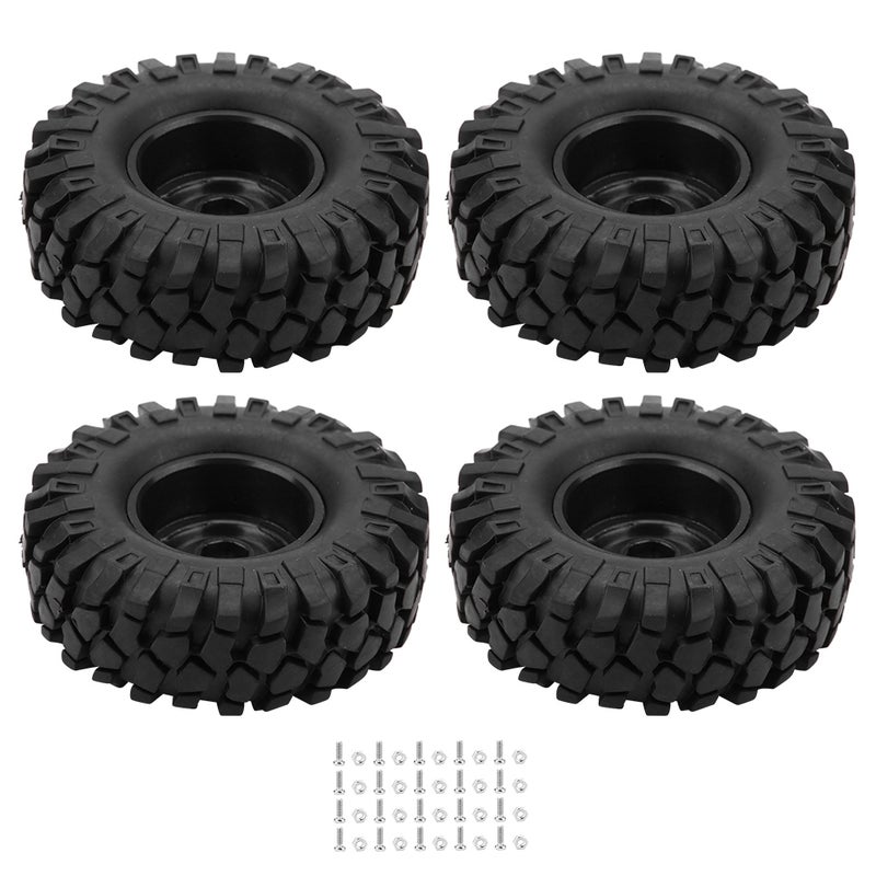 4Pcs Wheel Tyres Rubber Tires With Hubs for 1/10 Scale RC Crawler Off road Truck Car - Image 3