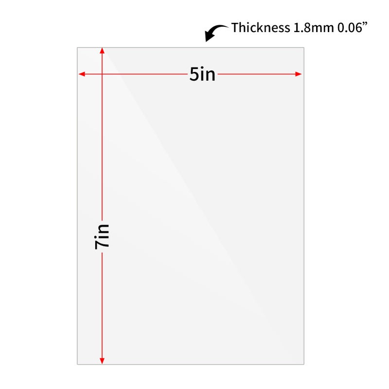 Lyeasw 5x7 Glass Replacement Sheets for Picture Frame Set of 4  5 by 7 Real High-Definition Glass Cover