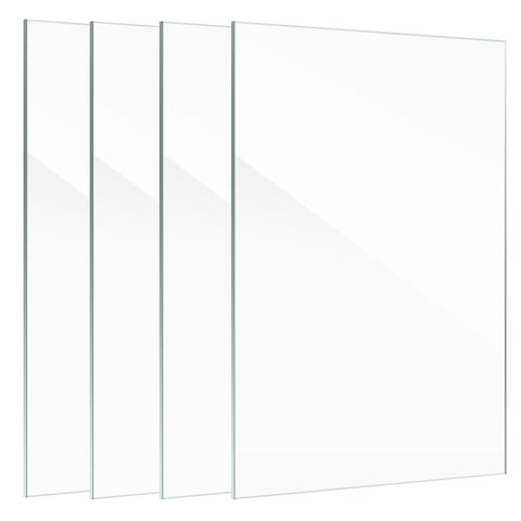 Lyeasw 5x7 Glass Replacement Sheets for Picture Frame Set of 4  5 by 7 Real High-Definition Glass Cover