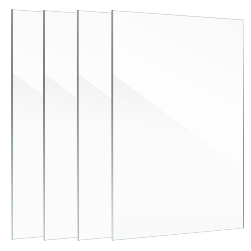 Lyeasw 5x7 Glass Replacement Sheets for Picture Frame Set of 4  5 by 7 Real High-Definition Glass Cover