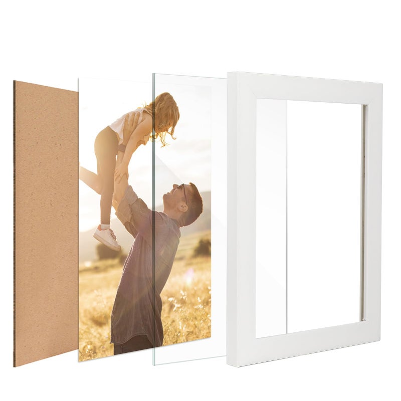 Lyeasw 5x7 Glass Replacement Sheets for Picture Frame Set of 4  5 by 7 Real High-Definition Glass Cover