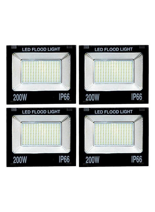 Gesto 200W LED Flood Light - IP66 Waterproof Led Lights with 120deg Wide Beam-LED Lamp Lights for Home-(Cool White,Pack of 4)(Metal) - Image 1