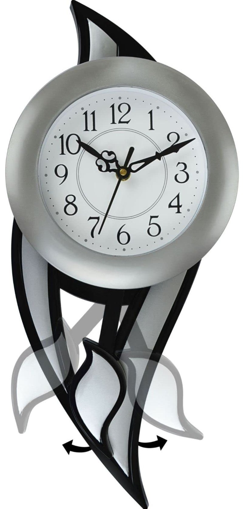Harbour Analog Latest Stylish New Models Wall Clock with Pendulum for Home Living Room Hall Bedroom (Size Height 42.5 CM X Width 17.5 CM)- Home Decor Big Size Wall Clock MJ 18 TBD 1 - Image 3
