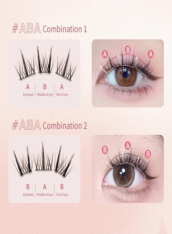 MSQ False Eyelashes Multipack Faux 3D Mink Lashes Natural Look Includes 4 Assorted Lengths Wisps 135pcs Lash Clusters Reusable Strip Lashes, Contact Lens Friendly, Easy to Apply - Image 4