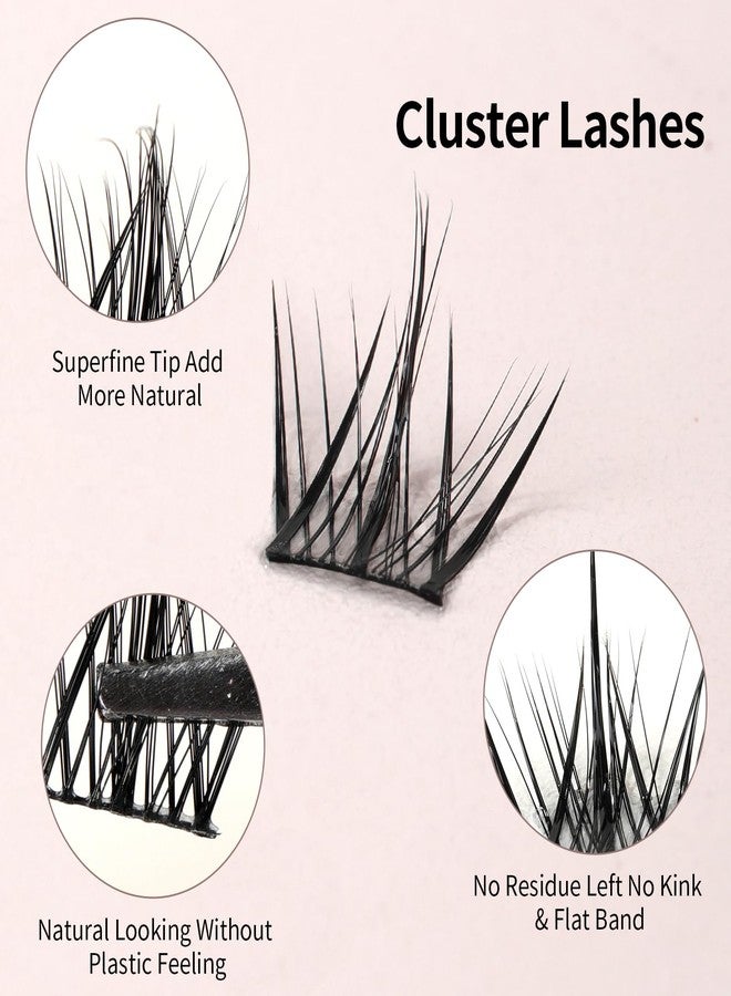 MSQ False Eyelashes Multipack Faux 3D Mink Lashes Natural Look Includes 4 Assorted Lengths Wisps 135pcs Lash Clusters Reusable Strip Lashes, Contact Lens Friendly, Easy to Apply - Image 2