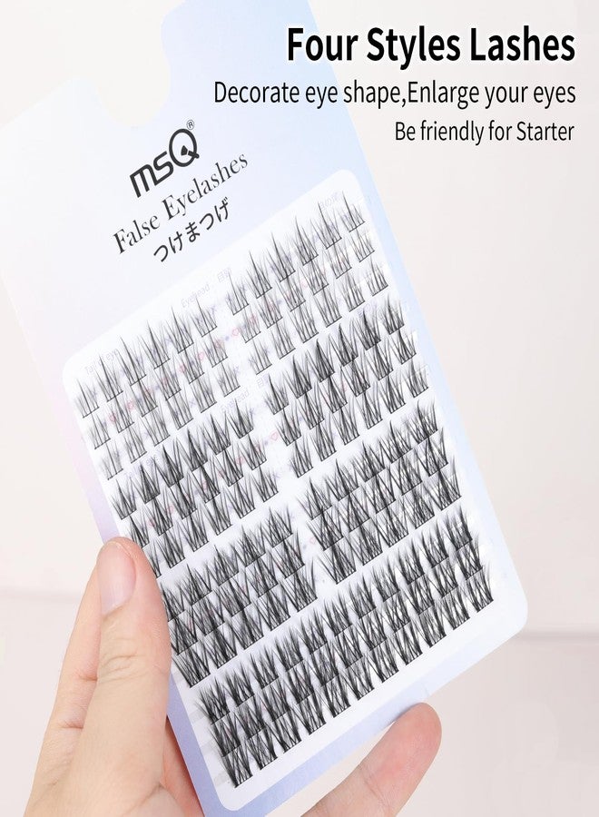 MSQ False Eyelashes Multipack Faux 3D Mink Lashes Natural Look Includes 4 Assorted Lengths Wisps 135pcs Lash Clusters Reusable Strip Lashes, Contact Lens Friendly, Easy to Apply - Image 5