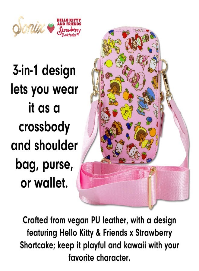 سونيكس حقيبة هاتف سونيكس × سانريو - محفظة وحقيبة يد عالمية للهواتف الذكية، حقيبة كروس وحقيبة كتف | هيلو كيتي وأصدقاؤها × كعكة الفراولة - Image 5