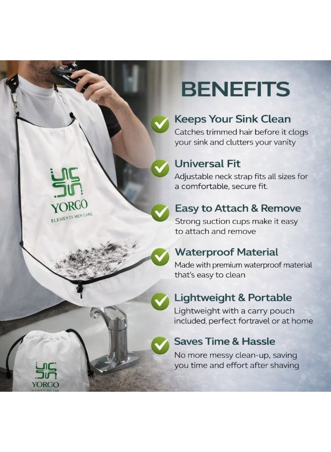 يورجو للعنايه الشخصيه بالرجال يورجو مريله لحلاقه الذقن - Image 3