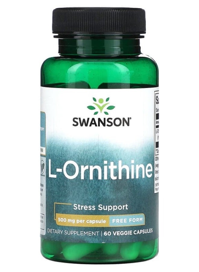 L-Ornithine - Free Form 500 mg 60 Veg Caps