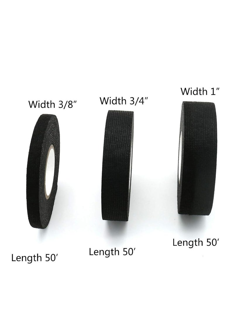 6 Rolls 300 Feet Electrical Fabric Tape,Automobile Wiring Harness Friction Tape, Width 1 - Image 4