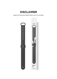 Elago Design Wrist Fit Compatible for Apple Airpods / Premium Silicone / Organized / Snug & Secure / Durable / Adjustable Size / Easy to Use / Accessible at all Times / Lightweight & Fit - Black  - Image 4