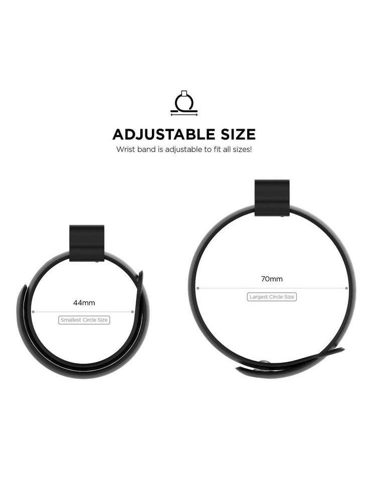 Elago Design - Wrist Fit Compatible for Apple Airpods / Premium Silicone / Organized / Snug & Secure / Durable / Adjustable Size / Easy to Use / Accessible at all Times / Lightweight & Fit - Black - Image 1