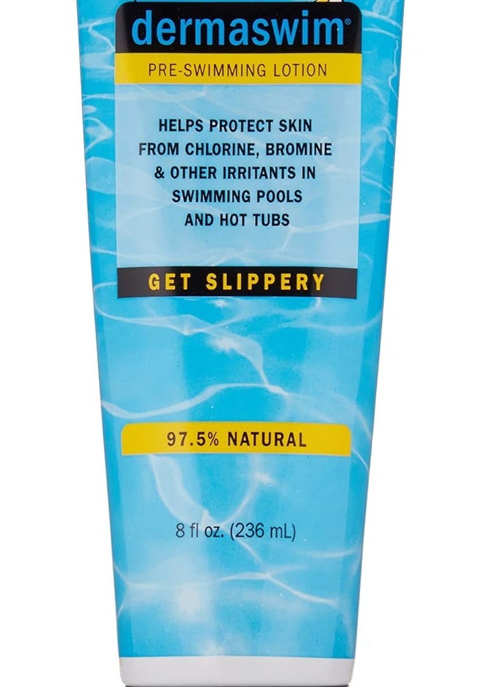 DermaSwim Pre-Swimming Lotion - 8 Ounce Tube for Skin Protection - Image 1