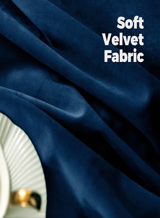 BGment Blue Velvet Curtains 84 Inches 2 Panels, Thermal Insulated Blackout Curtains Room Darkening Drapes with Back Tab and Rod Pocket for Bedroom/Living Room, 52 x 84 Inch - Image 5