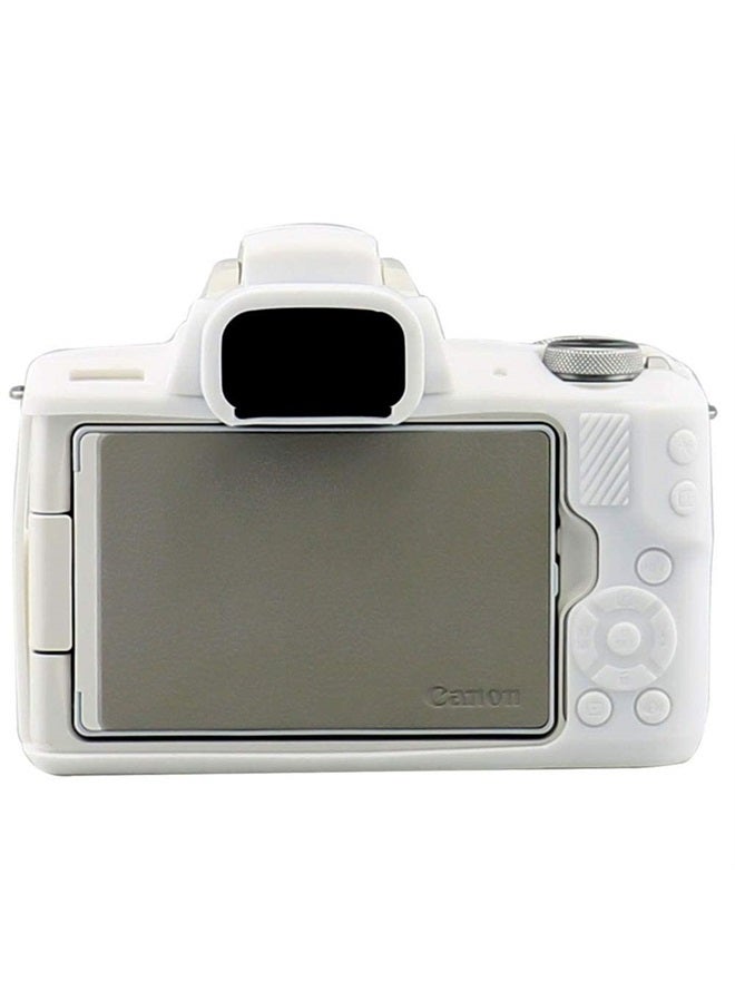 Yisau حافظة لكاميرا كانون EOS M50 / EOS M50 Mark II، غلاف واقي من السيليكون الناعم متوافق مع جسم كاميرا كانون EOS Kiss M / EOS M50 / M50 Mark II (أبيض) - Image 2