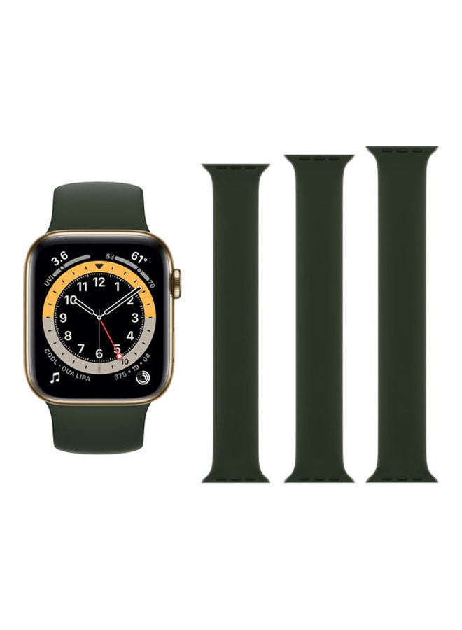 NIBEMINENT 3-Piece Replacement Band For Apple Watch 6/SE/5/4/3/2/1 Cyprus Green - Image 2