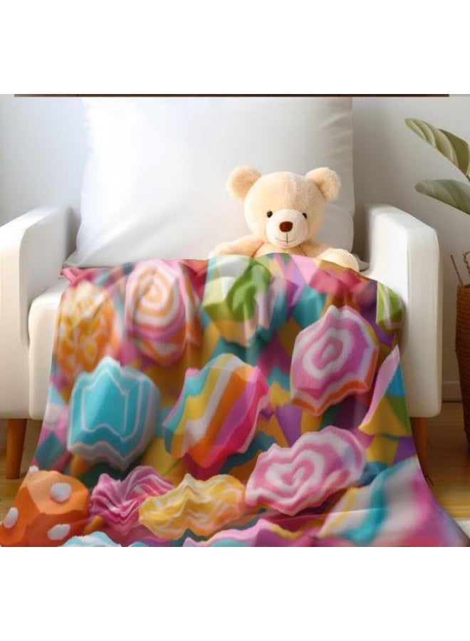 عام بطانية رقيقة من الفانيلا الكرتونية للأطفال أو الطلاب (دافئة ومريحة ومناسبة للنوم والألعاب) 100 سم * 150 سم - Image 5