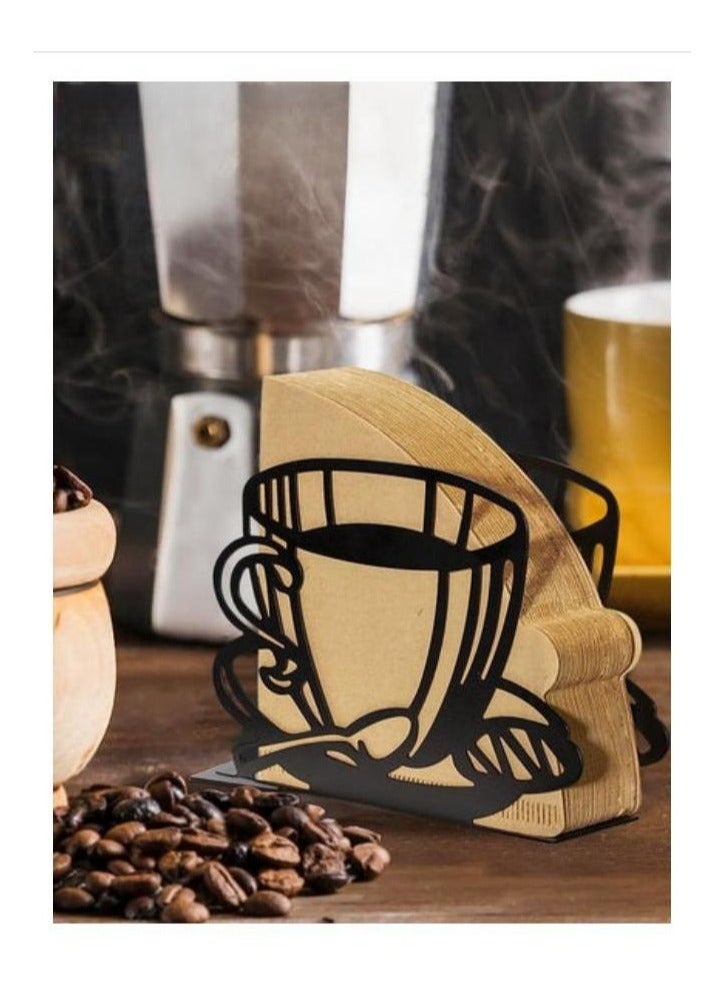 MIXDE Coffee Filter Holder,Metal Coffee Filter Container For Fan-shaped,T-shaped,Square-shaped Over Paper Filters,Good For Home Kitchen Restaurant - Image 3