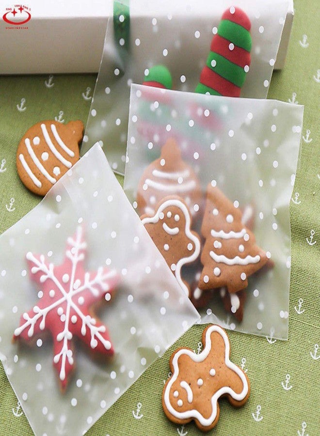 Searik Self Adhesive Cookie Cellophane Treat Bags with Seal 4x4 Inches, 4 Mils Self Sealing Resealable Plastic Packaging Bags with Thank You Labels for Gift Giving Party Favor Bakery Candy Chocolate 100 Pcs - Image 3