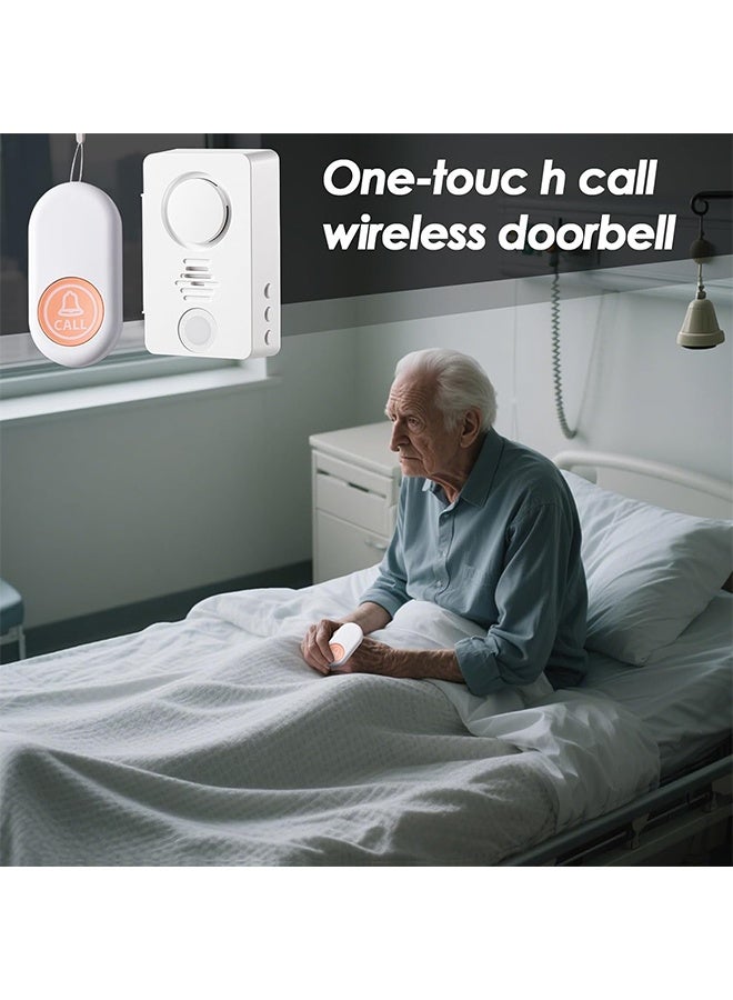 HS Elderly Alarm, Bed Alarm, One-Touc H Call Wireless Doorbell, Waterproof Seniors Monitoring Sensor, Smart Wireless Alert Bell, Sleep Safety Aid For Patients Home Care, Night Kids Adults Bedwetting Indoor Caregiver Sleep Patients For Alarm Use - Image 3
