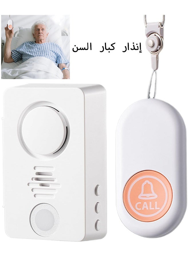 HS Elderly Alarm, Bed Alarm, One-Touc H Call Wireless Doorbell, Waterproof Seniors Monitoring Sensor, Smart Wireless Alert Bell, Sleep Safety Aid For Patients Home Care, Night Kids Adults Bedwetting Indoor Caregiver Sleep Patients For Alarm Use - Image 1