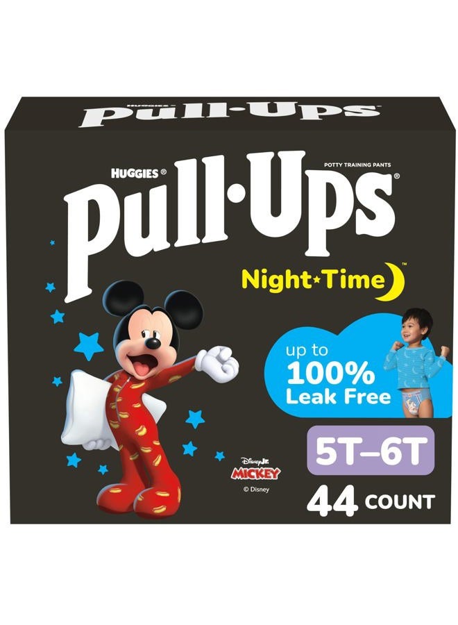 Pull-Ups Boys' Night-Time Potty Training Pants, Size 5T-6T Overnight Training Underwear (46-60 lbs), 44 Ct - Image 1