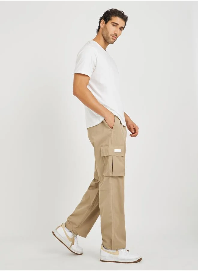 ستايلي Styli Oversized Cargo Pocket Open Hem Joggers
