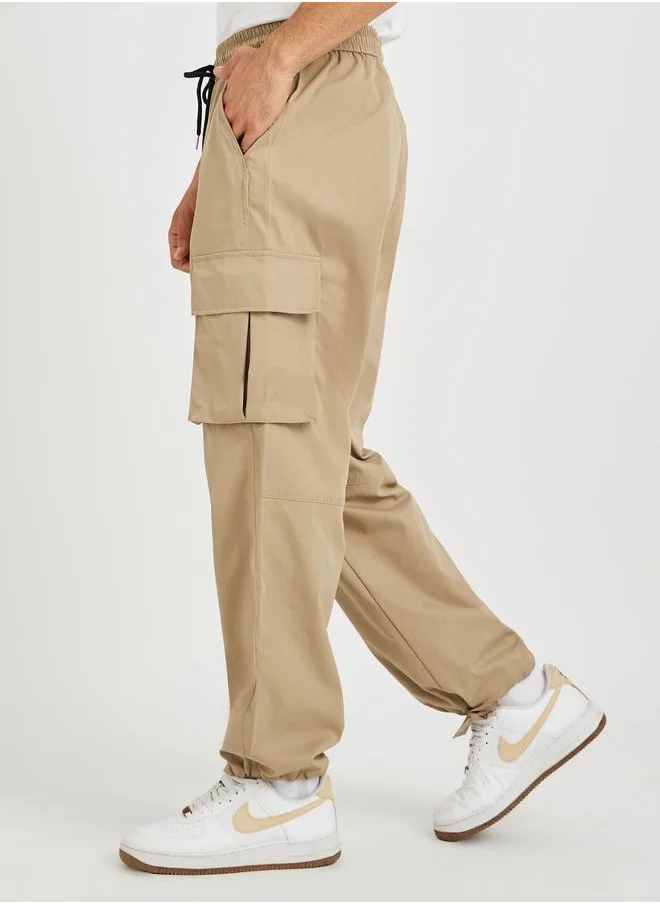 ستايلي Styli Oversized Cargo Pocket Open Hem Joggers