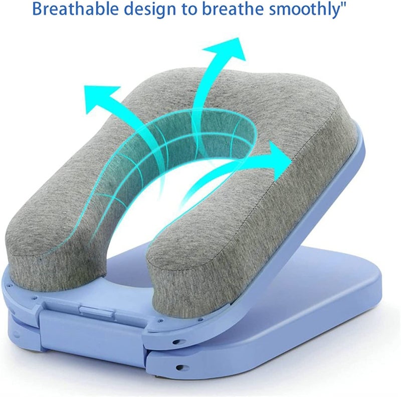 DNESHY 1pc U-Shaped Nap Pillowes Memory Foam Folding Rest Pillow Adjustable Height, Cotton Headrest, Portable Pillow Lunch Break Napping Pillows Curved Desktop Cushion for Office Libraries Traveling - Image 2