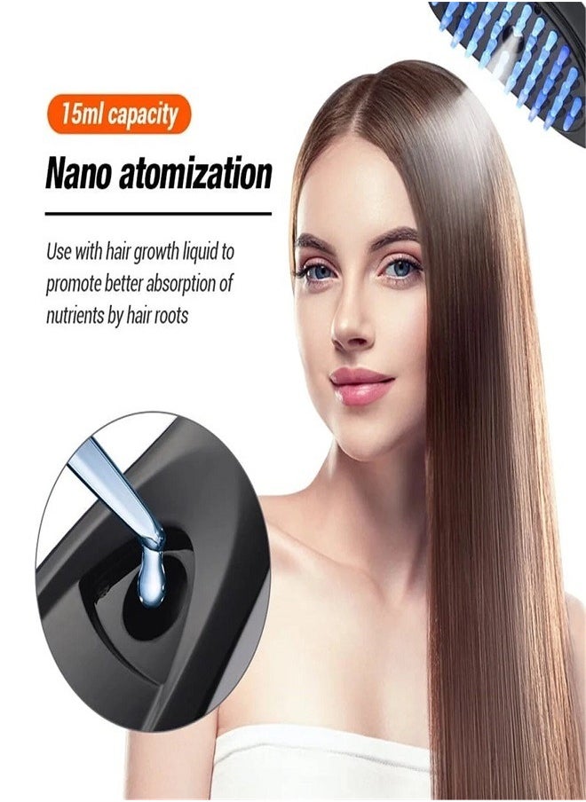 Generic Multifunctional Electric Massage Comb Spray Comb Head Meridian Massager Red and Blue Light Anti-hair Loss  - Image 4