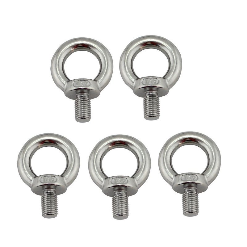 DIN580 304 Stainless Steel M10 Lifting Eye Screw Bolt 2pcs Marine Collared Ring - Image 4