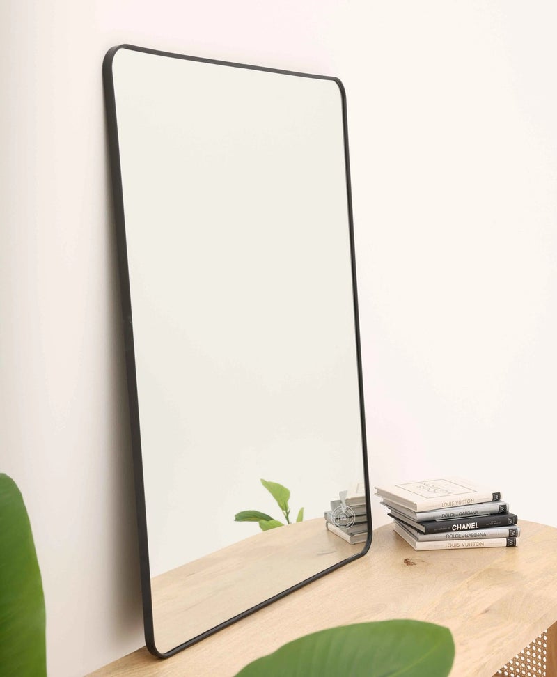Opel Home Black Square Table Mirror with Aluminum Frame (RECTANGULAR)(60x80) - Image 1