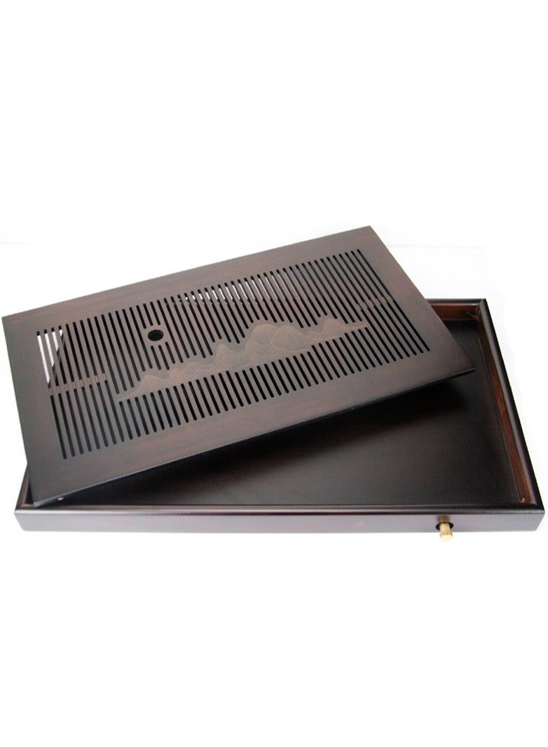 تيلاند لوح شاي شابان بامبو لوح شاي لحفلات الشاي الصينية التقليدية (غونغ فو تشا) (48 × 29.4 × 3.9 سنتيمتر) - حافة مربعة - Image 2